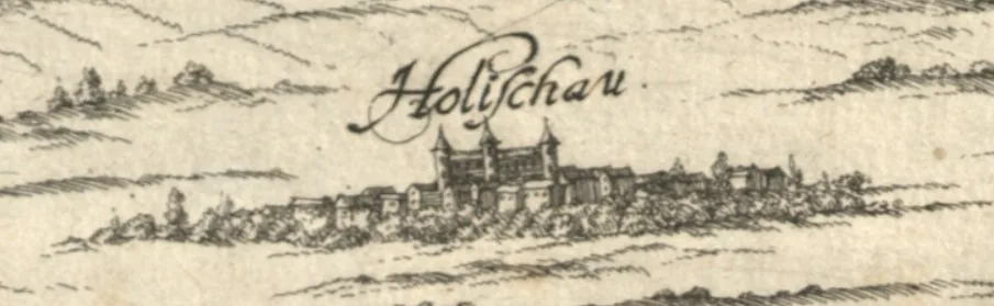Holešov on a copper engraving of 1691